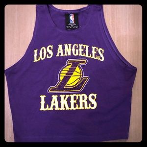 New Los Angeles Lakers Crop Top Strechy Forever 21